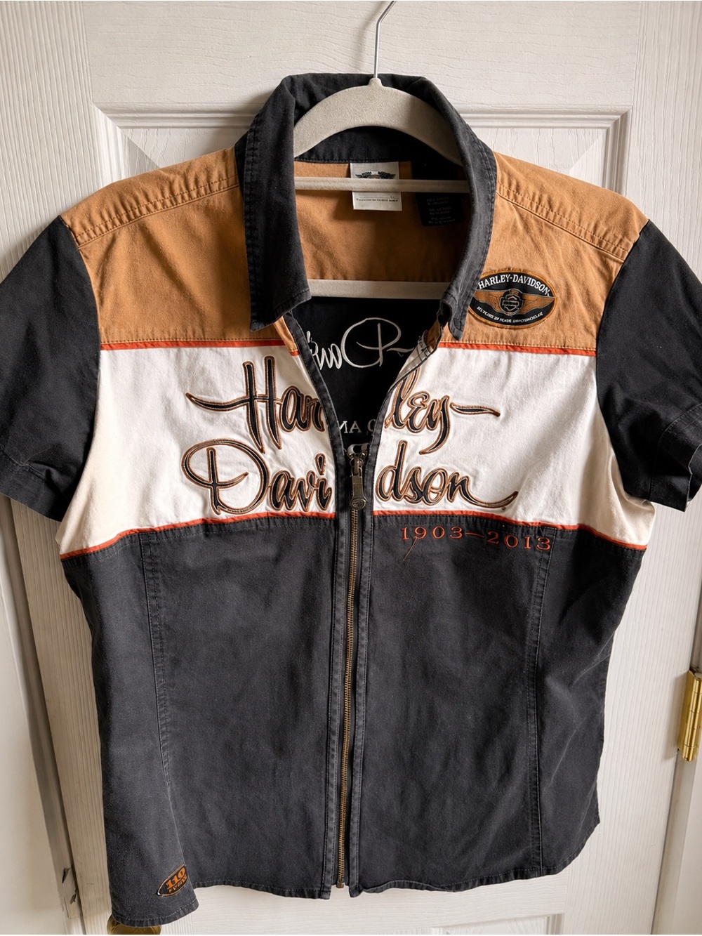 Harley-Davidson 110th Anniversary Zip-Up Moto Shirt 🏍️